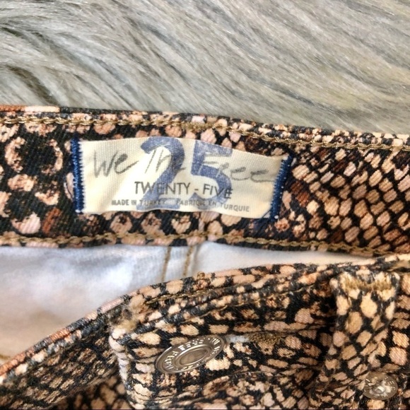 NEW Free People Two Faced Snake Print High Rise Skinny Jeans Sz 25 - Picture 6 of 10